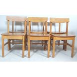 SET OF SIX 20TH CENTURY CHAPEL DINING CHAIRS