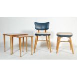 VINATGE RETRO 20TH CENTURY NEST OF TABLES, CHAIR AND STOOL