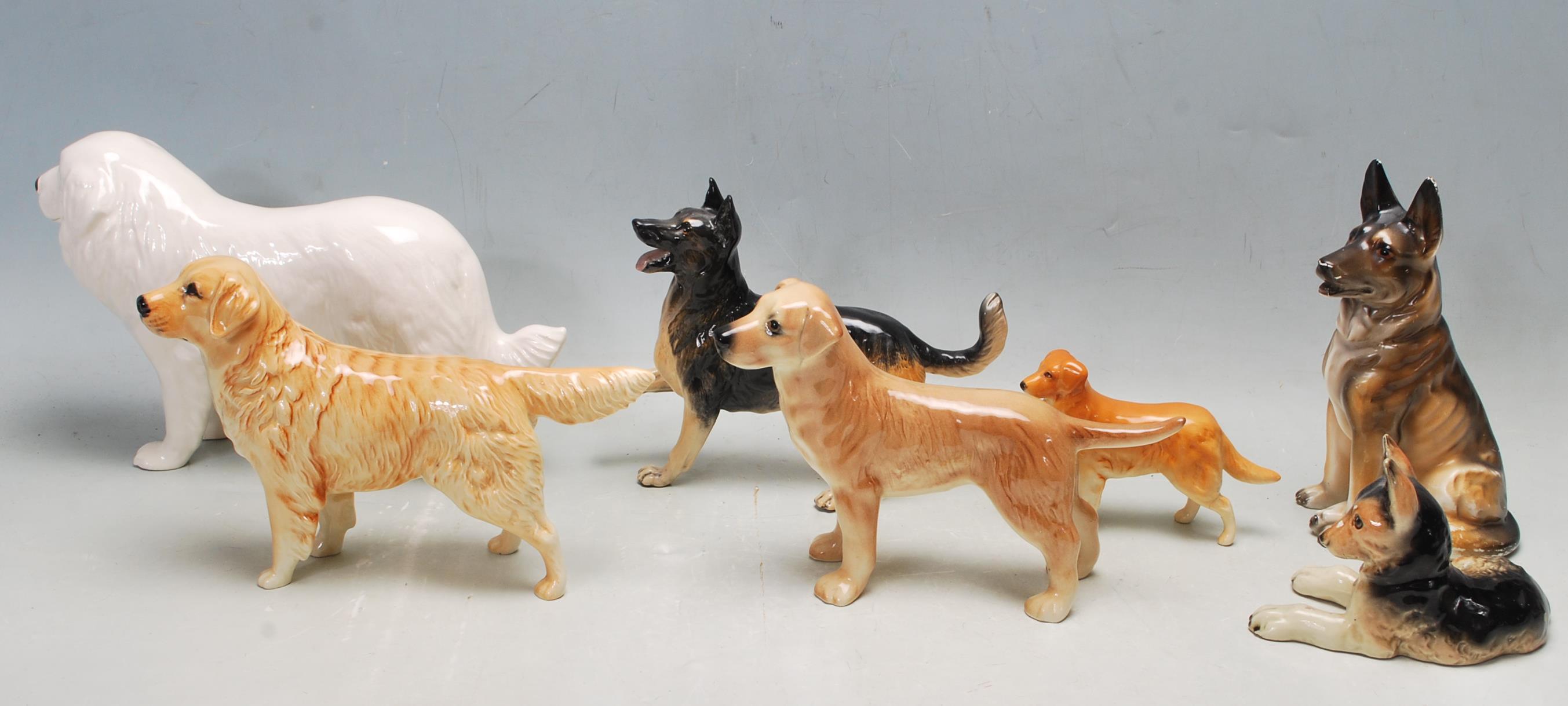 COLLECTION OF LATE 20TH CENTURY CERAMIC DOG FIGURINES - Image 4 of 6