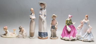 COLLECTION OF CERAMIC FIGURINES - ROYAL DOULTON, NAO ETC