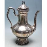 19TH CENTURY FRENCH SILVER HOT WATER POT BY RUDOLPHE BEUNKE