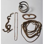 ANTIQUE VICTORIAN JEWELLERY AND GUARD CHAINS