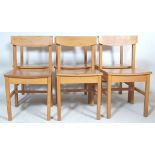 SET OF SIX 20TH CENTURY CHAPEL DINING CHAIRS