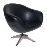 RETRO 1950’S DANISH INSPIRED SWIVEL TUB CHAIR