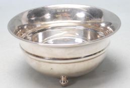 ANTIQUE SILVER HALLMARKED FOOTED BOWL