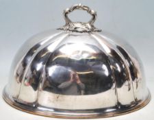 19TH CENTURY GOLDSMITHS ALLIANCE SILVER PLATED MEAT PLATER DOME COVER