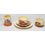 FIVE PIECES OF 1920’S BIZARRE BY CLARICE CLIFF WARE