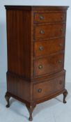 ANTIQUE STYLE GEORGIAN REVIVAL MAHOGANY TALLBOY CHEST ON CHEST