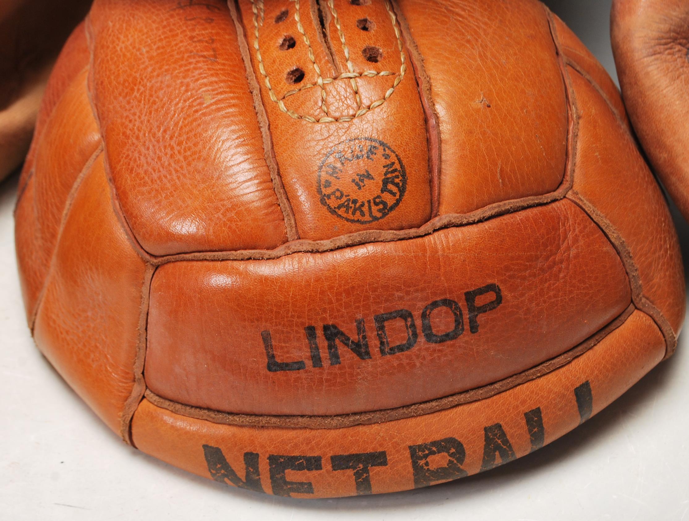 VINTAGE LINDOP LEATHER NETBALLS & INTERNATIONAL RU - Image 4 of 7