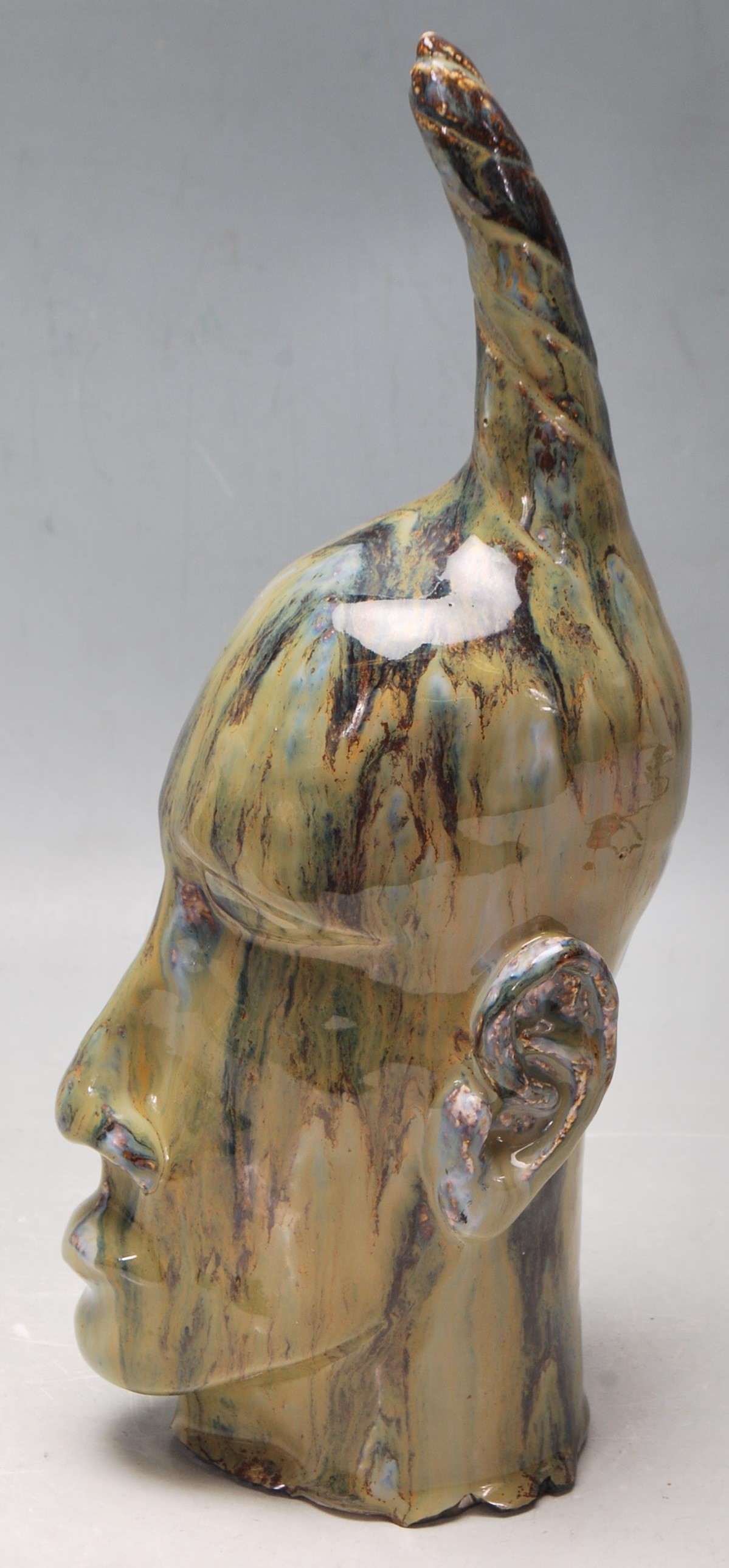 STUDIO POTTERY BUST FIGURINE - Image 3 of 7