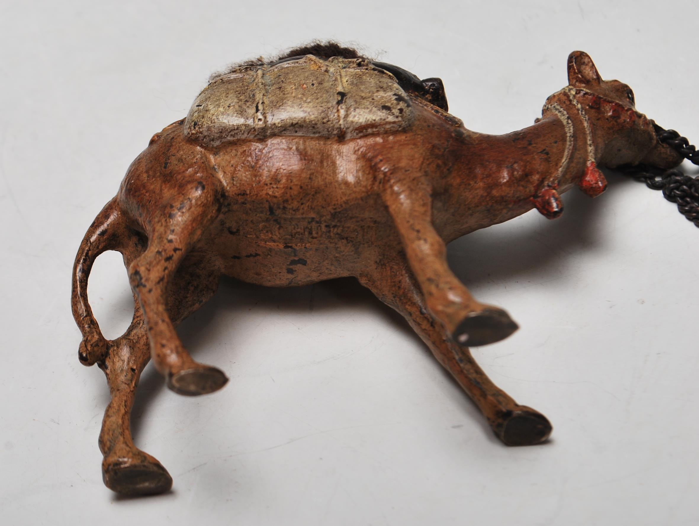 COLD PAINTED BRONZE CAMEL PIN CUSHION - Image 4 of 5