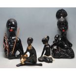 COLELCTION OF FOUR VINTAGE 1950S BLACKAMOOR DECORA