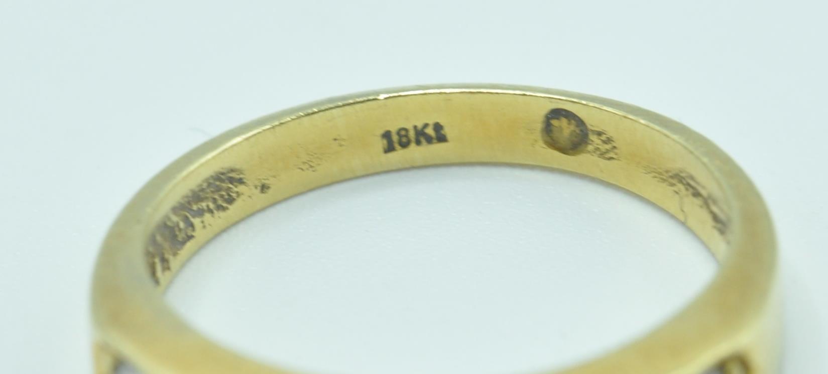 18CT GOLD & DIAMOND HALF ETERNITY RING - Image 8 of 8