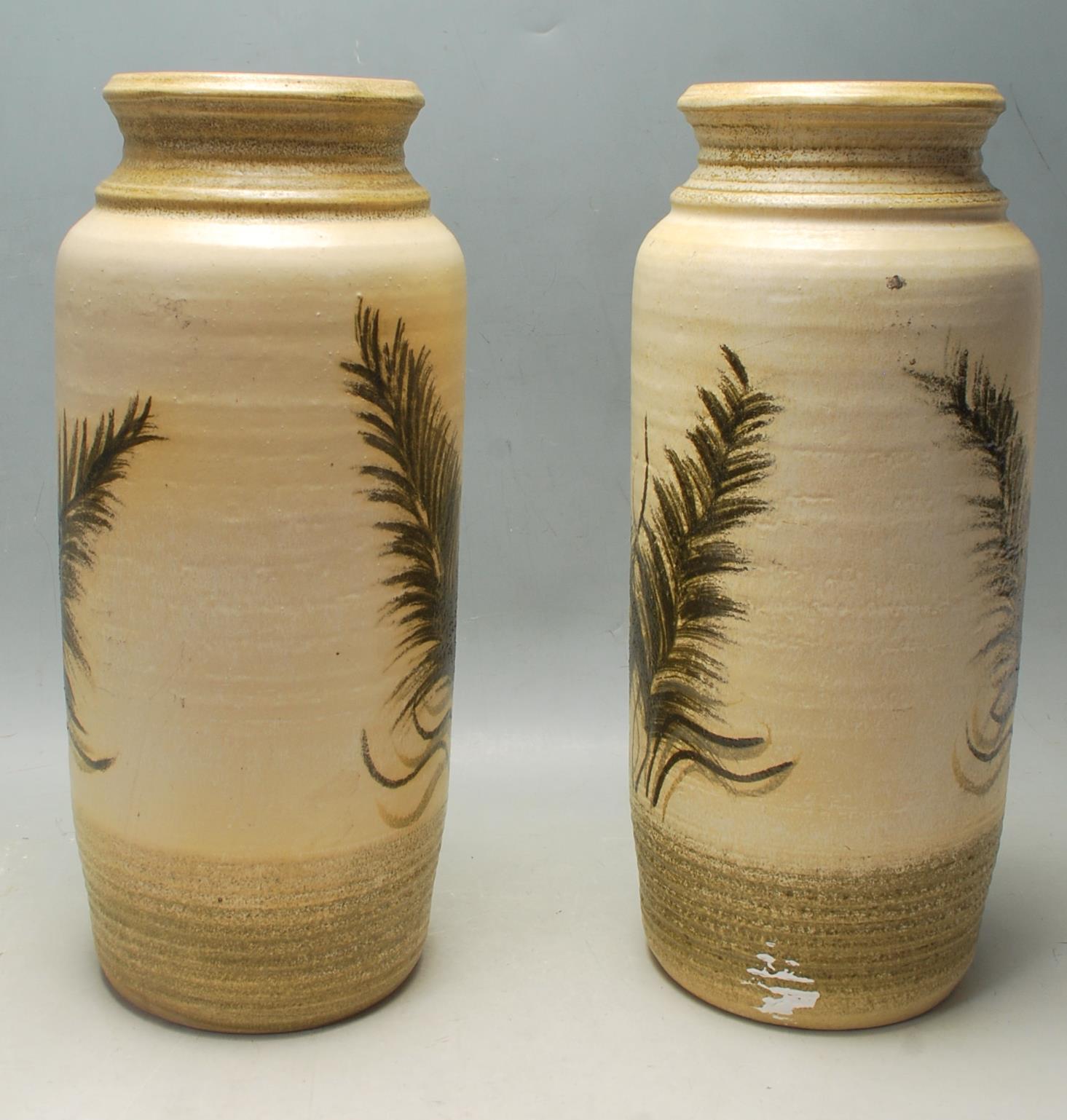 PAIR OF RETRO VINTAGE 197OS WEST GERMAN VASES - Image 2 of 5