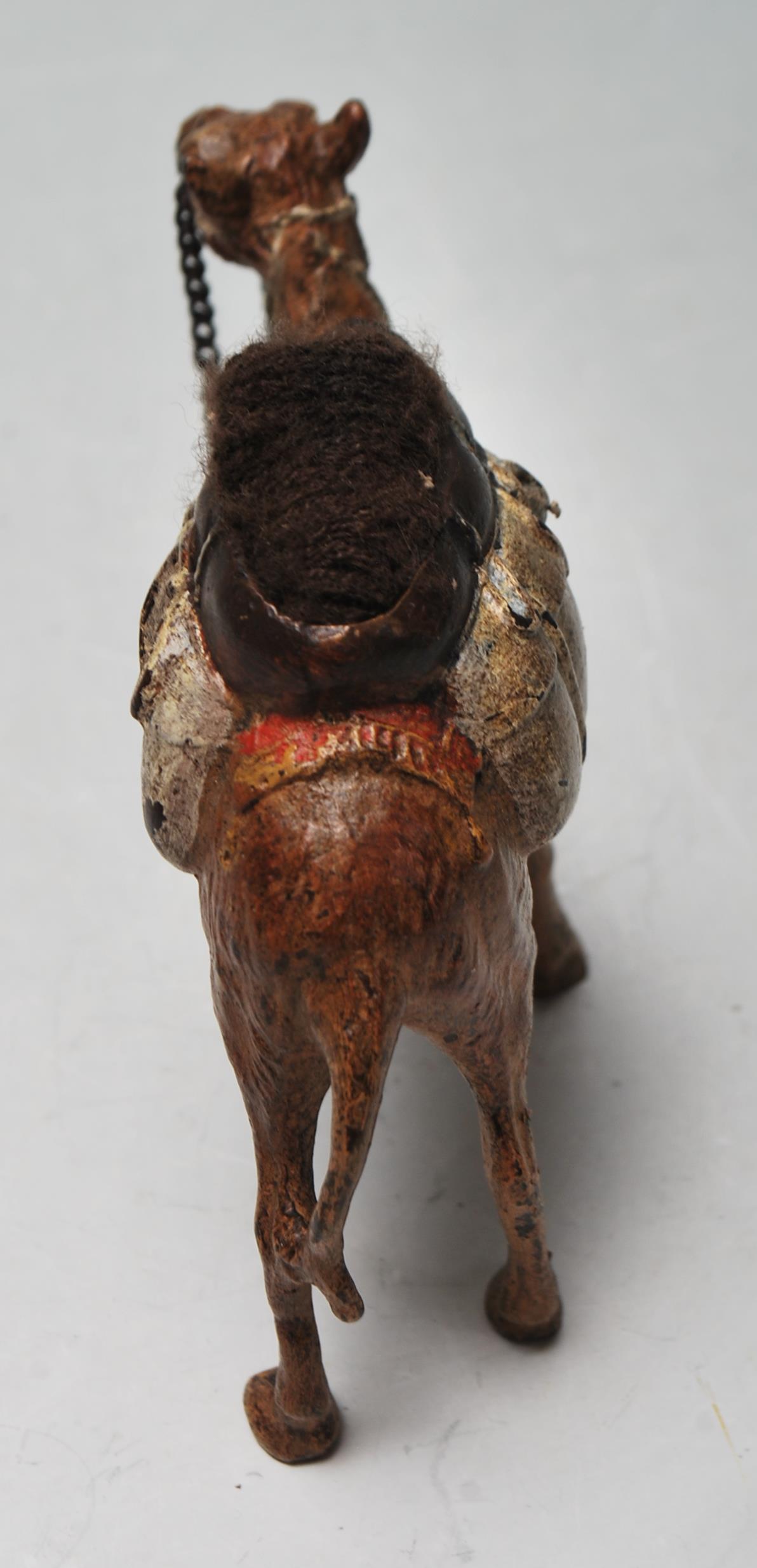 COLD PAINTED BRONZE CAMEL PIN CUSHION - Image 3 of 5