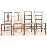SET OF FOUR EARLY 20TH CENTURY HARLEQUIN CHAIRS