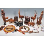 LARGE QUANTITY OF HARDWOOD AFRICAN TRIBAL ANIMALS