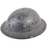 RARE WWII SECOND WORLD WAR AMBULANCE CREW BRODIE HELMET & PROTECTOR