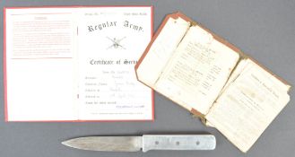 WWII SECOND WORLD WAR COLDSTREAM GUARD'S BOOKS & KNIFE