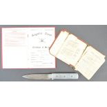 WWII SECOND WORLD WAR COLDSTREAM GUARD'S BOOKS & KNIFE