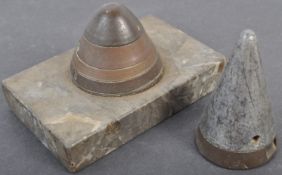 WWI FIRST WORLD WAR SHELL FUSES - ONE MOUNTED