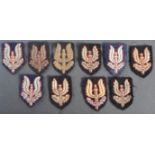 COLLECTION OF WWII SECOND WORLD WAR SAS CLOTH BADGES