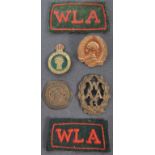 COLLECTION OF WWII WOMEN'S LAND ARMY (& RELATED) BADGES
