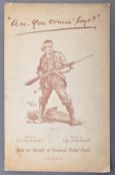 ORIGINAL WWI FIRST WORLD WAR ' ARE YOU COMIN' BOYS? ' PAMPHLET