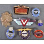 COLLECTION OF ASSORTED ENAMEL BADGES - WWII AND OTHERS