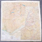 WWII SECOND WORLD WAR SILK ESCAPE MAP - FRANCE & GERMANY