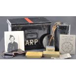 ORIGINAL WWII ARP AIR RAID PRECAUTIONS FIRST AID TIN & CONTENTS