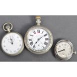 COLLECTION OF X3 WWI & WWII ERA POCKET WATCHES