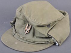 WWII SECOND WORLD WAR NAMED COMBAT UNIFORM CAP