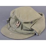 WWII SECOND WORLD WAR NAMED COMBAT UNIFORM CAP