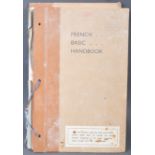 RARE ORIGINAL WWII PRE D-DAY ' FRENCH BASIC HANDBOOK ' MARKED SECRET