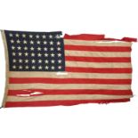 RARE WWII SECOND WORLD WAR 1944 DATED AMERICAN FLAG