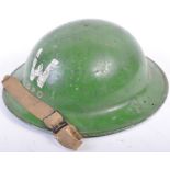 WWII SECOND WORLD WAR GREEN ARP BRODIE HELMET