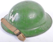 WWII SECOND WORLD WAR GREEN ARP BRODIE HELMET