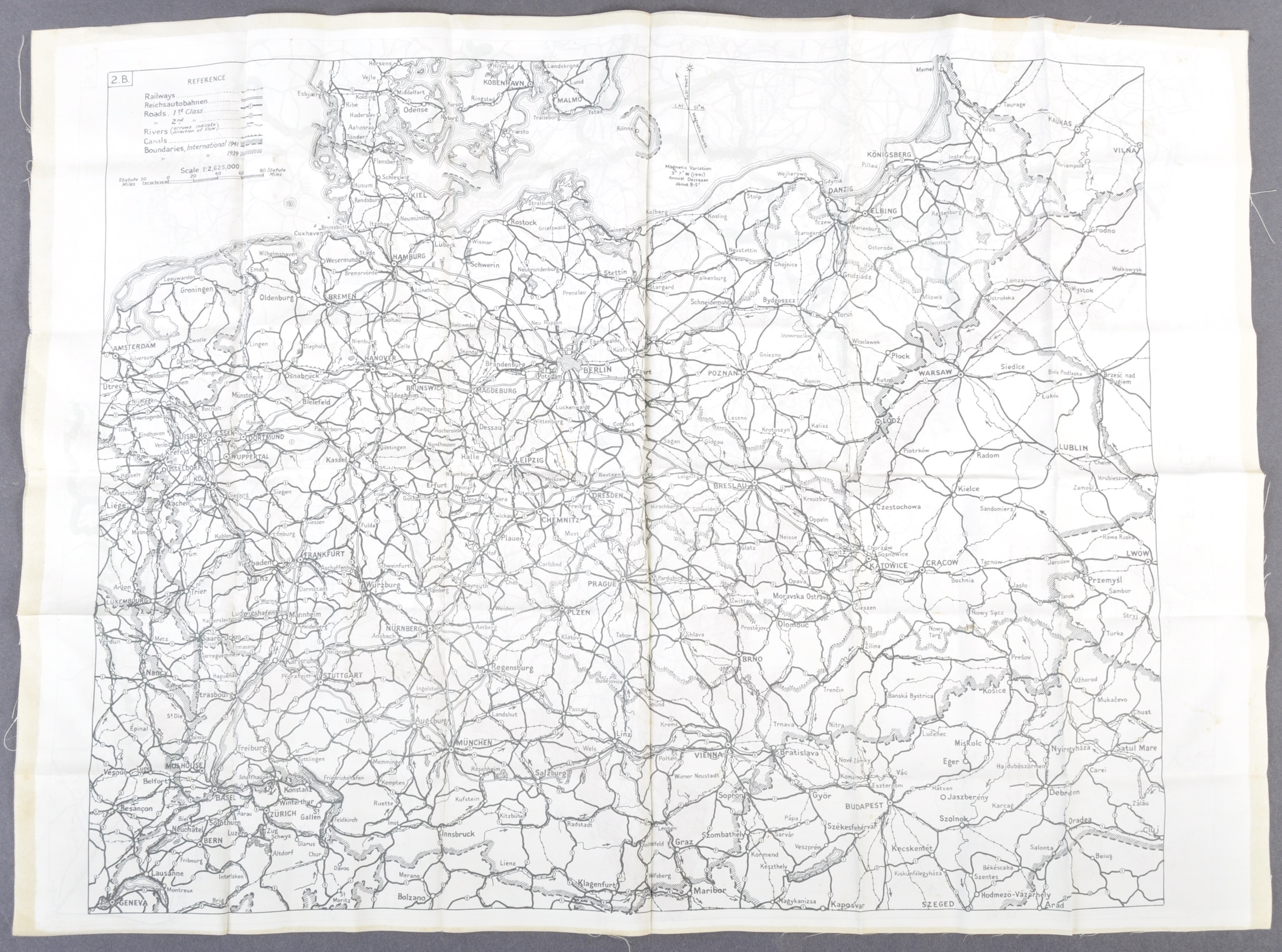 WWII SECOND WORLD WAR SILK ESCAPE MAP - FRANCE - Image 4 of 4