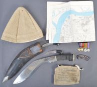 COLLECTION OF WWII GURKHA / CHINDIT RELATED ITEMS