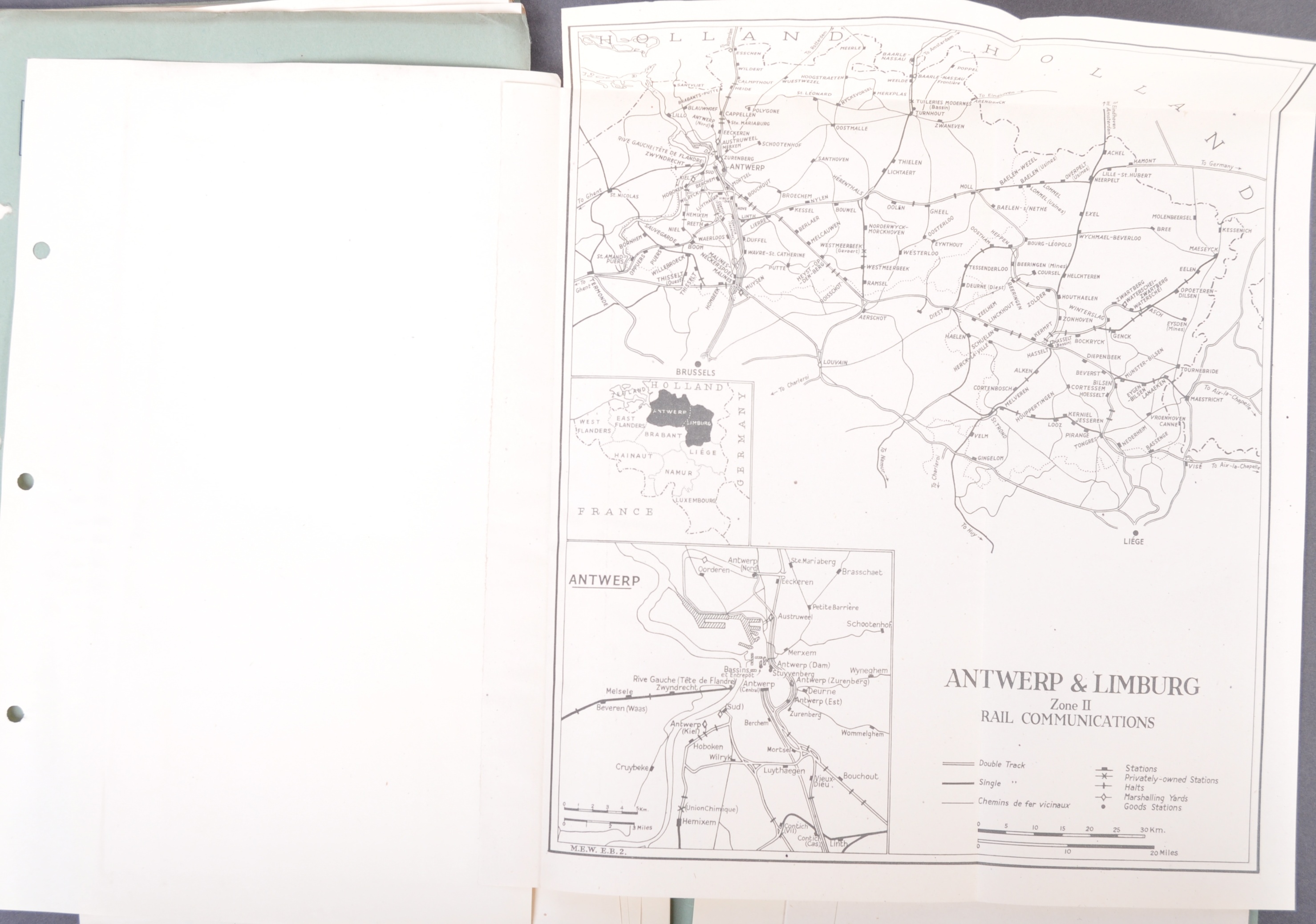 RARE WWII ' CONFIDENTIAL ' JUNE 1944 D-DAY MAPS OF BELGIUM - Image 3 of 6