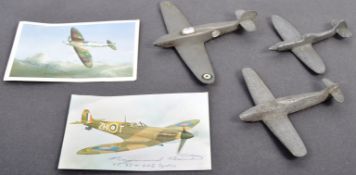COLLECTION OF WWII RAF PILOT AUTOGRAPHS & MODELS