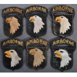 COLLECTION OF WWII RELATED 101ST AIRBORNE SCREAMING EAGLE PATCHES