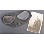 ORIGINAL WWI ROYAL FLYING CORPS PILOT'S GOGGLES & PHOTOGRAPH