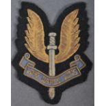 WWII INTEREST - VINTAGE SAS ' WHO DATES WINS ' BULLIONWARE PATCH