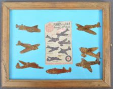 RARE SET OF BRITISH MADE WWII RAF ' STICKY-BACK MODELS '