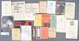 COLLECTION OF ORIGINAL WWII ARP / HOME FRONT RELATED EPHEMERA