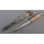 WWII SECOND WORLD WAR SOE FIGHTING KNIFE - CAPT ROBERT MALOUBIER