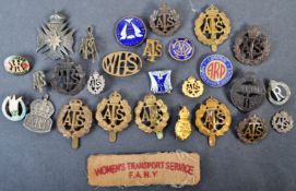 COLLECTION OF WWII SECOND WORLD WAR ARP / ATS BADGES