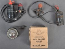 COLLECTION OF WWII SECOND WORLD WAR PERIOD LIFE JACKET LIGHTS
